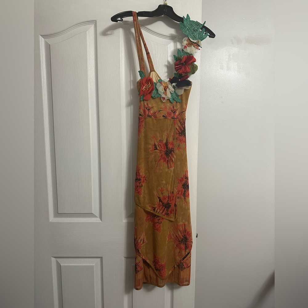 Save The Queen dress with intricate floral detailing